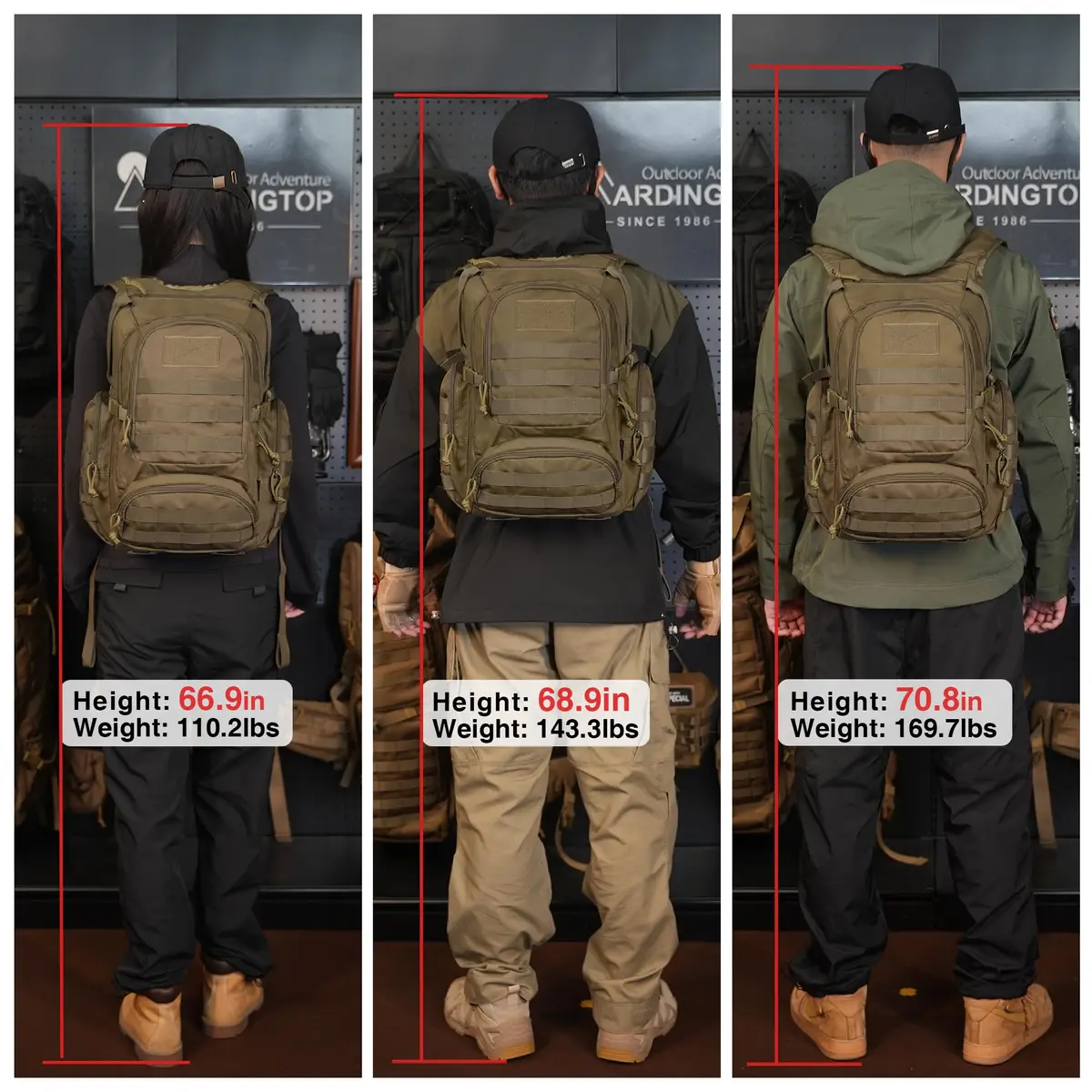 Mardingtop 25L Tactical Backpack Military Rucksack for Camping & Hiking | Water-Resistant, Expandable, Unisex - view 6