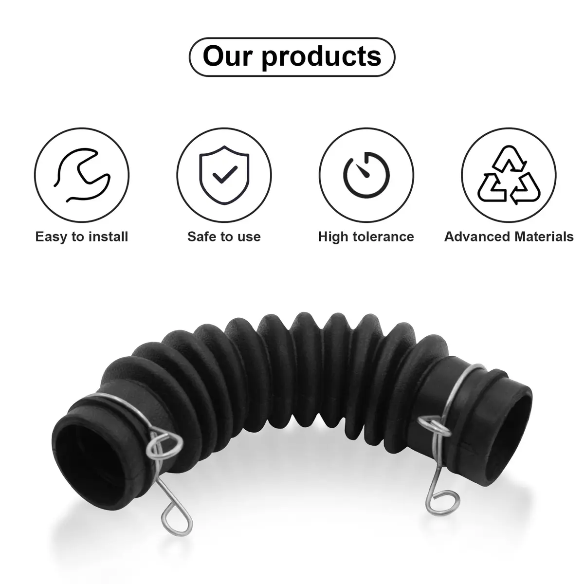 WPL For LG Washer Drain Hose AEM73213001 | Compatible with LG & Kenmore Models, 48-inch Rubber Hose - view 5
