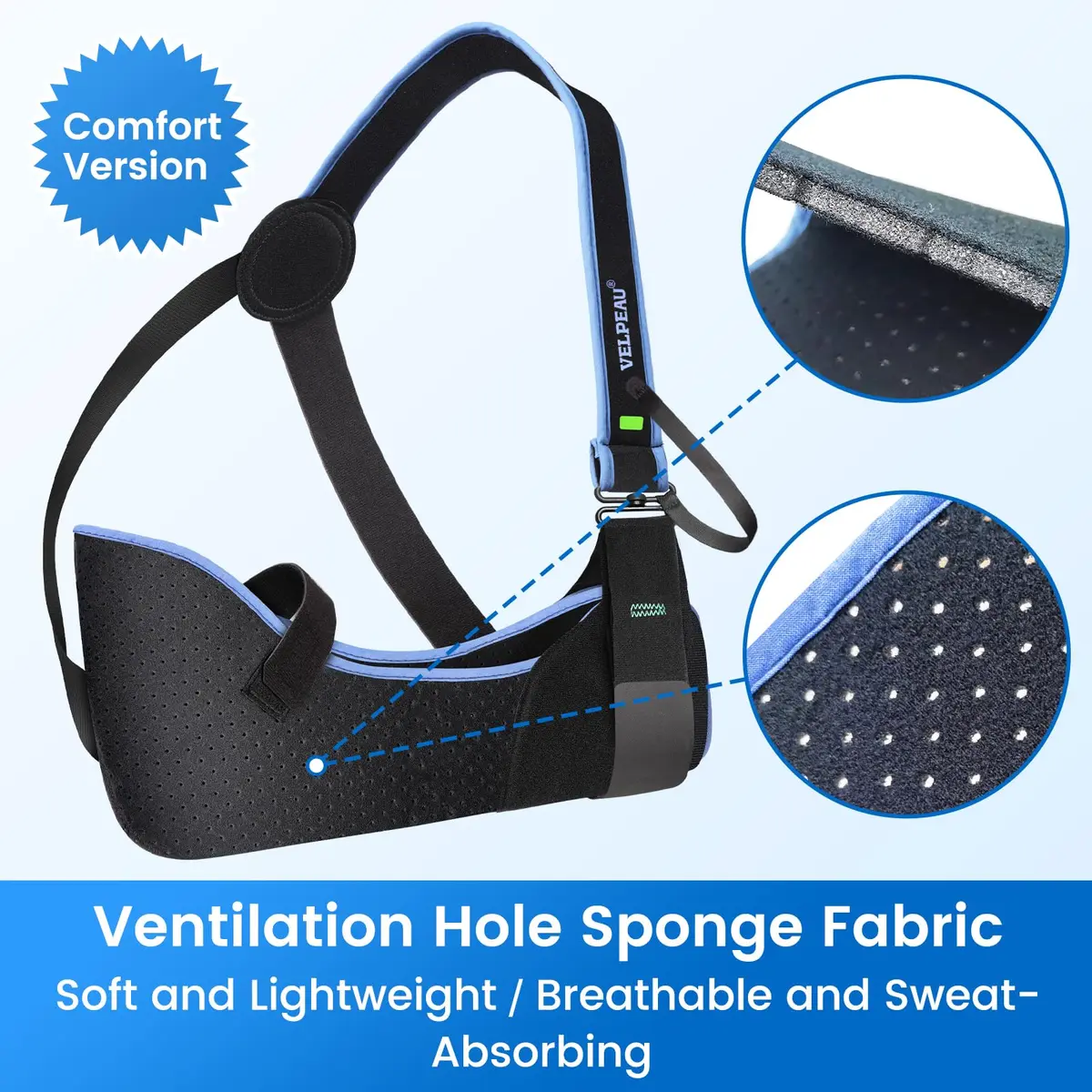 Velpeau Medical Arm Sling Shoulder Immobilizer XL (119.4cm Underbust) | T-Shaped Strap for Stability - view 5