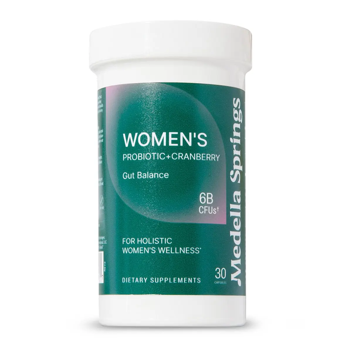 Medella Naturals Women’s Probiotics with Prebiotics and Cranberry (30 Caps) | Supports Vaginal & Digestive Health - main product image