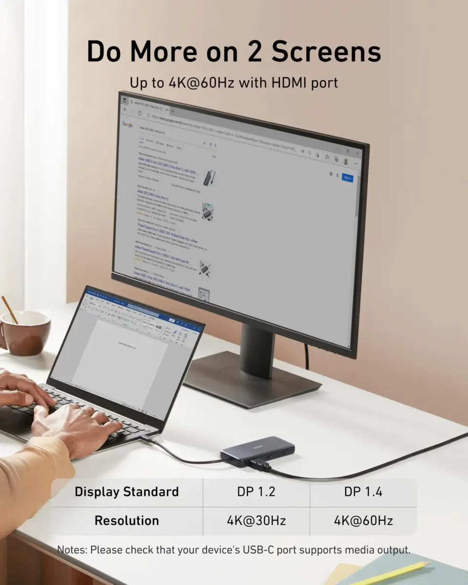 Anker 555 USB-C Hub (8-in-1) with 4K@60Hz HDMI, 10Gbps USB-C & 2 USB-A Data Ports, Ethernet, SD/MicroSD Card Reader, 85W PD Pass-Through - view 8