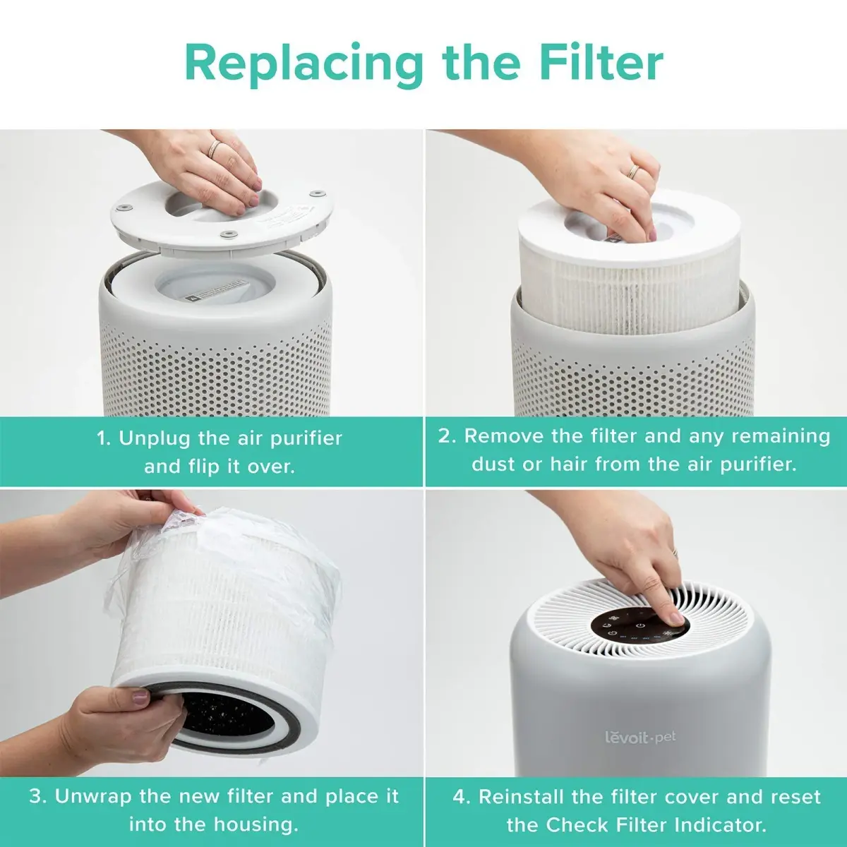 Levoit Core P350-P Air Purifier Replacement Filter 1 Pack | AHAM Verified HEPA Filter for Allergies, Odors, Smoke - view 7