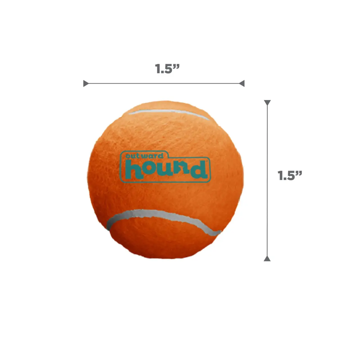 Outward Hound Squeaker Ballz Tennis Ball Dog Toy Small 2" 8-Pack | Durable Rubber Fetch & Squeak Toy for Small Dogs - view 6
