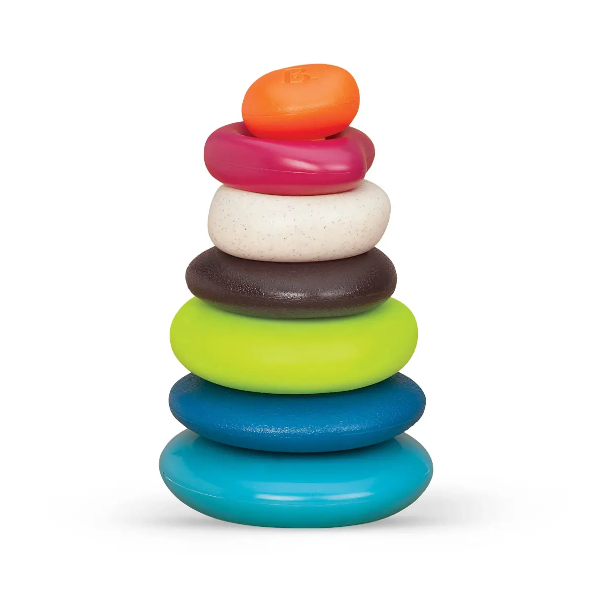 B. toys Baby Blocks & Stacking Set, One Two Squeeze & Stacking Stones 17-Piece Playset | Educational Toy for 6 Months+ - view 7