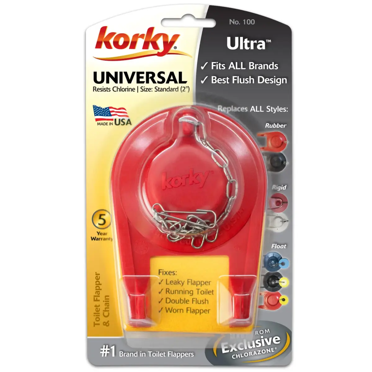 Korky Standard 2-Inch Ultra High Performance Toilet Flapper 3 Pack | Fixes Ghost Flushing & Leaks - view 6