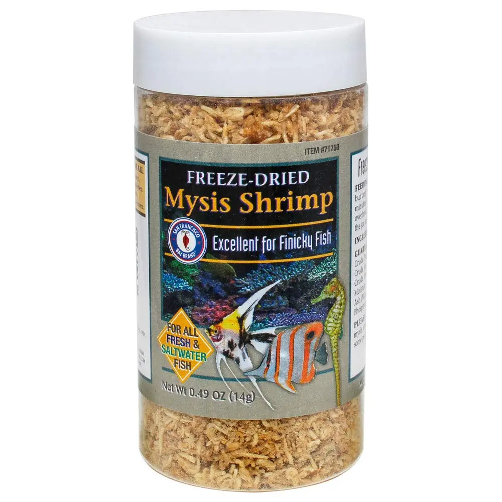 San Francisco Bay Brand Freeze-Dried Mysis Shrimp 0.49 oz | Premium Fish Food for Freshwater & Saltwater Fish - view 2