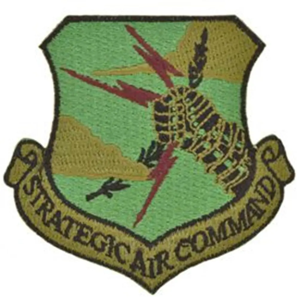 Artisan Owl USAF Strategic Air Command Embroidered Patch with Iron-On Adhesive (Subdued) 8.25cm (3.25" Diameter) | Officially Licensed Military Emblem - main product image