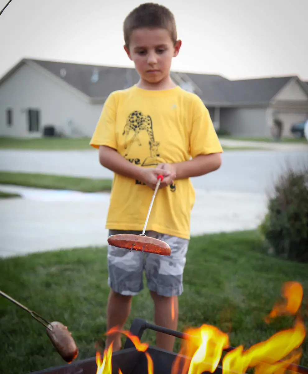 MalloMe 32" Telescoping Marshmallow Roasting Sticks Set of 12 | Heavy Duty Stainless Steel Forks for Campfire Cooking - view 7