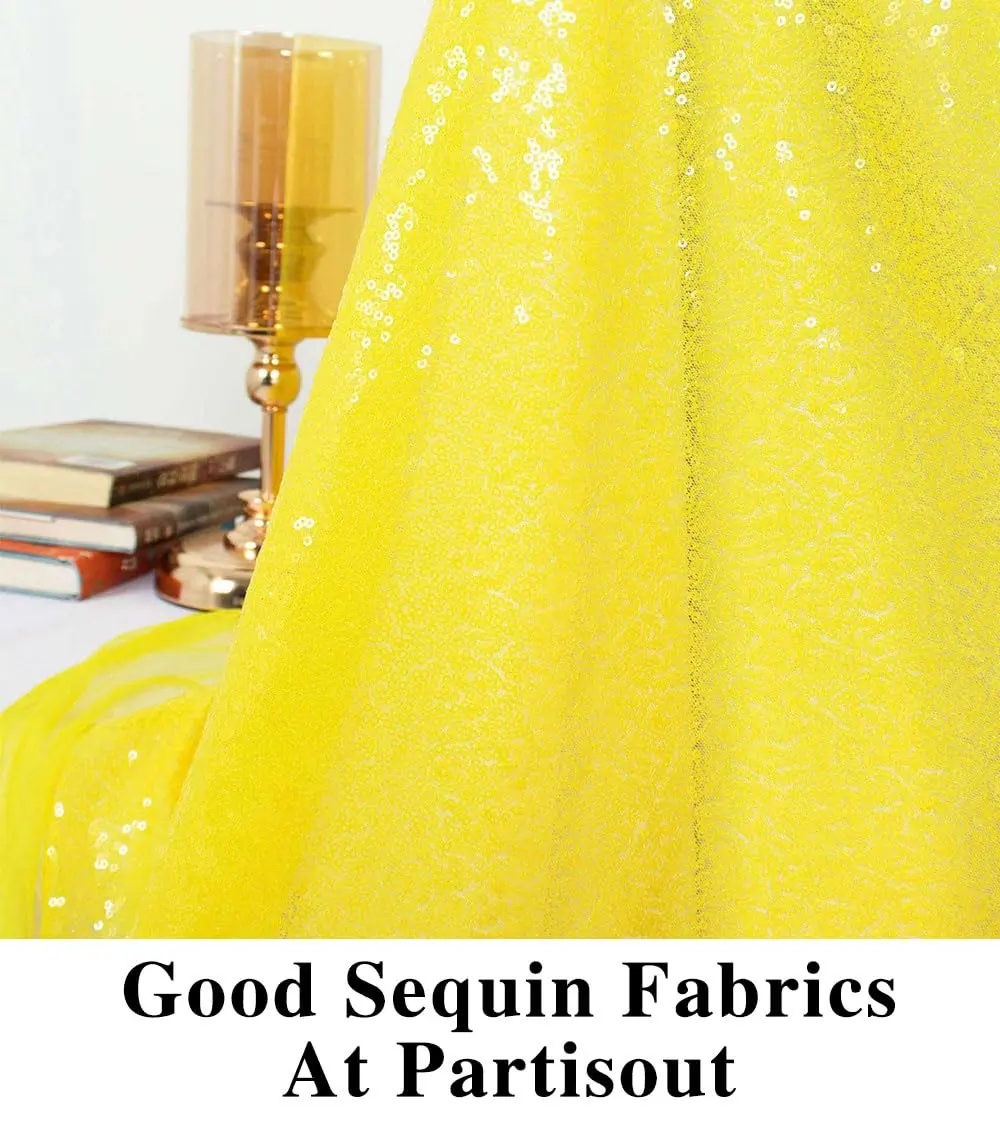 Partisout Sequin Fabric 3mm Sparkly Fabric 3 Feet | Perfect for Dress & Decor - view 6