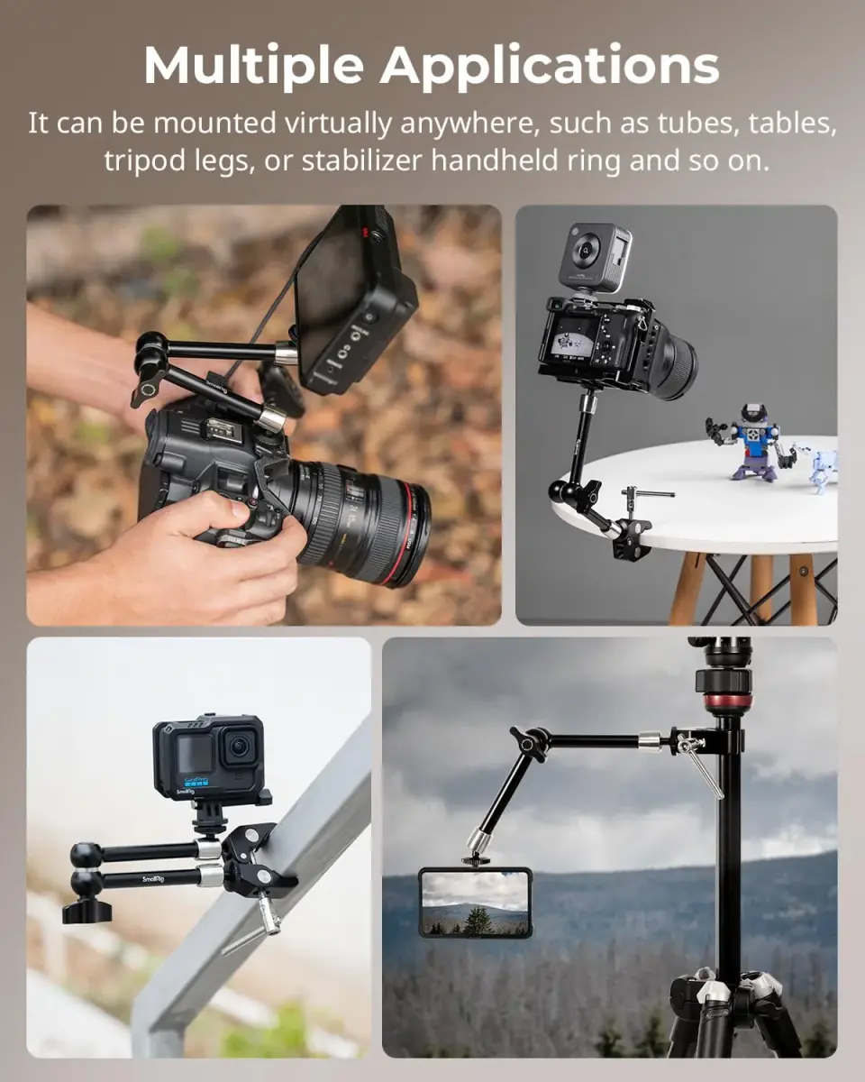 SMALLRIG Articulating Magic Arm with Super Clamp 22 cm (8.66 inches) | Mount Monitors, Lights, Cameras - view 8