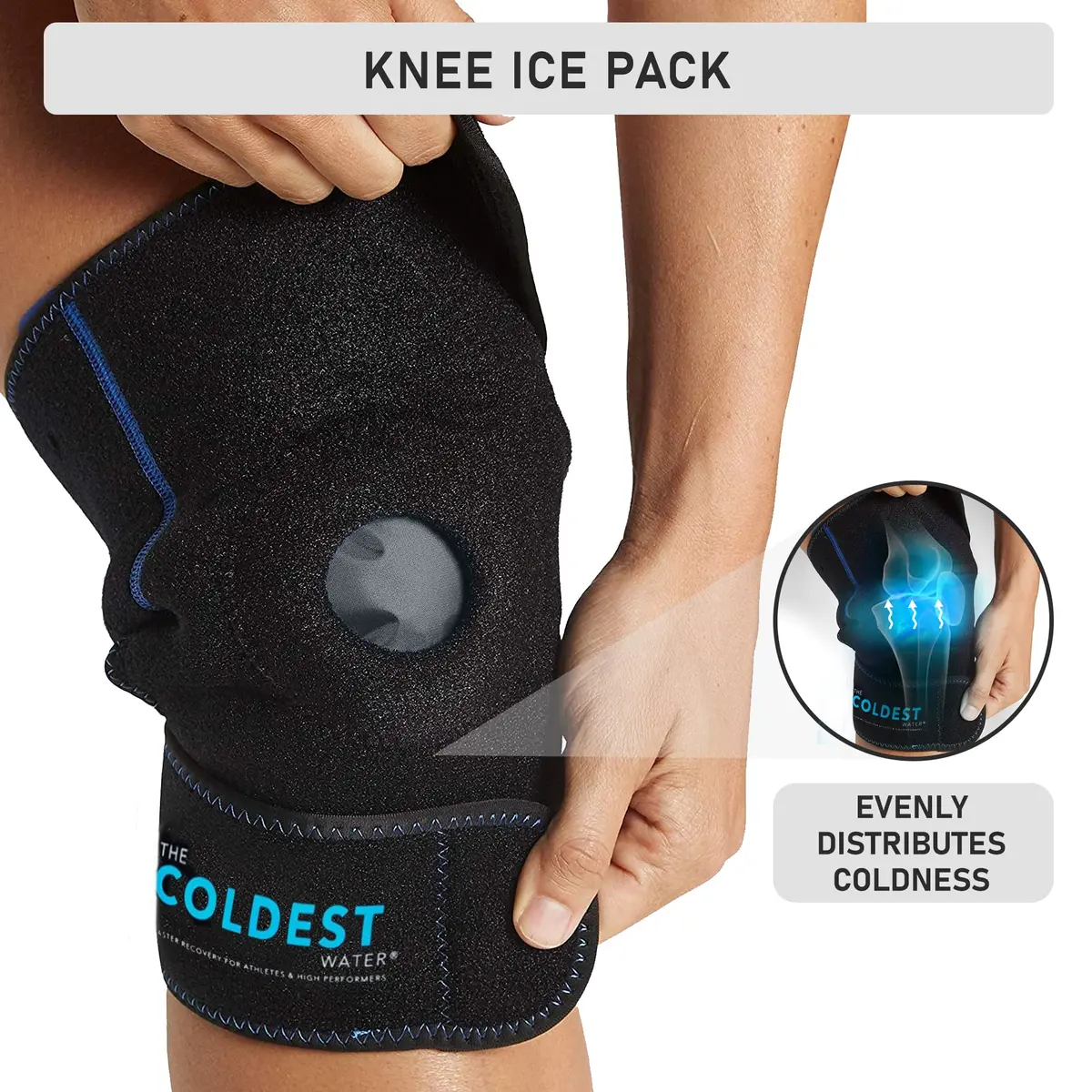 The Coldest Water Knee Ice Pack Wrap 2 Count (20 cm x 37 cm x 5 cm) | Accelerate Recovery with Reusable Compression Therapy - view 4