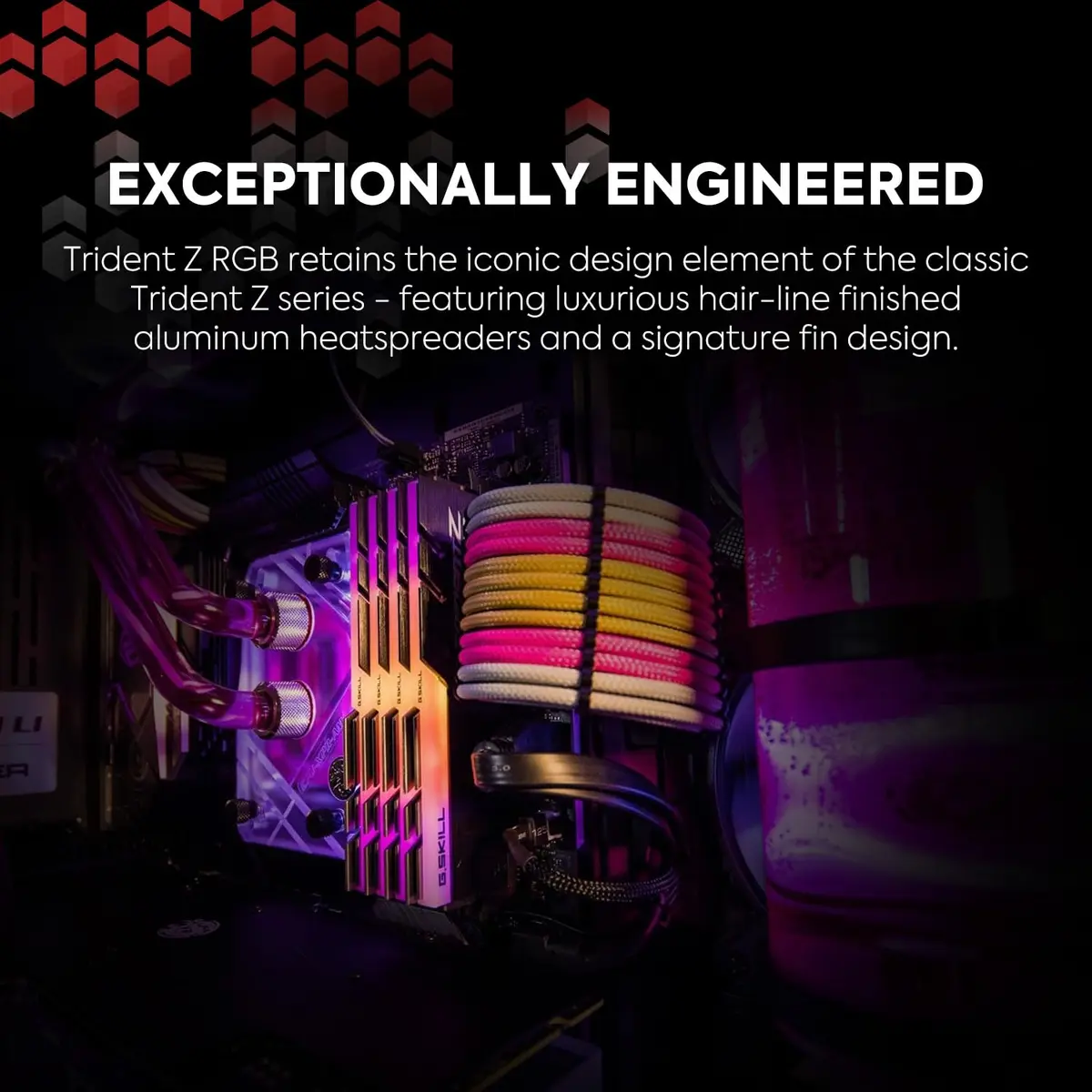 G.SKILL Trident Z RGB Series DDR4 RAM 64GB (2x32GB) Up to 3600MT/s | Vibrant RGB Lighting & High Performance - view 4