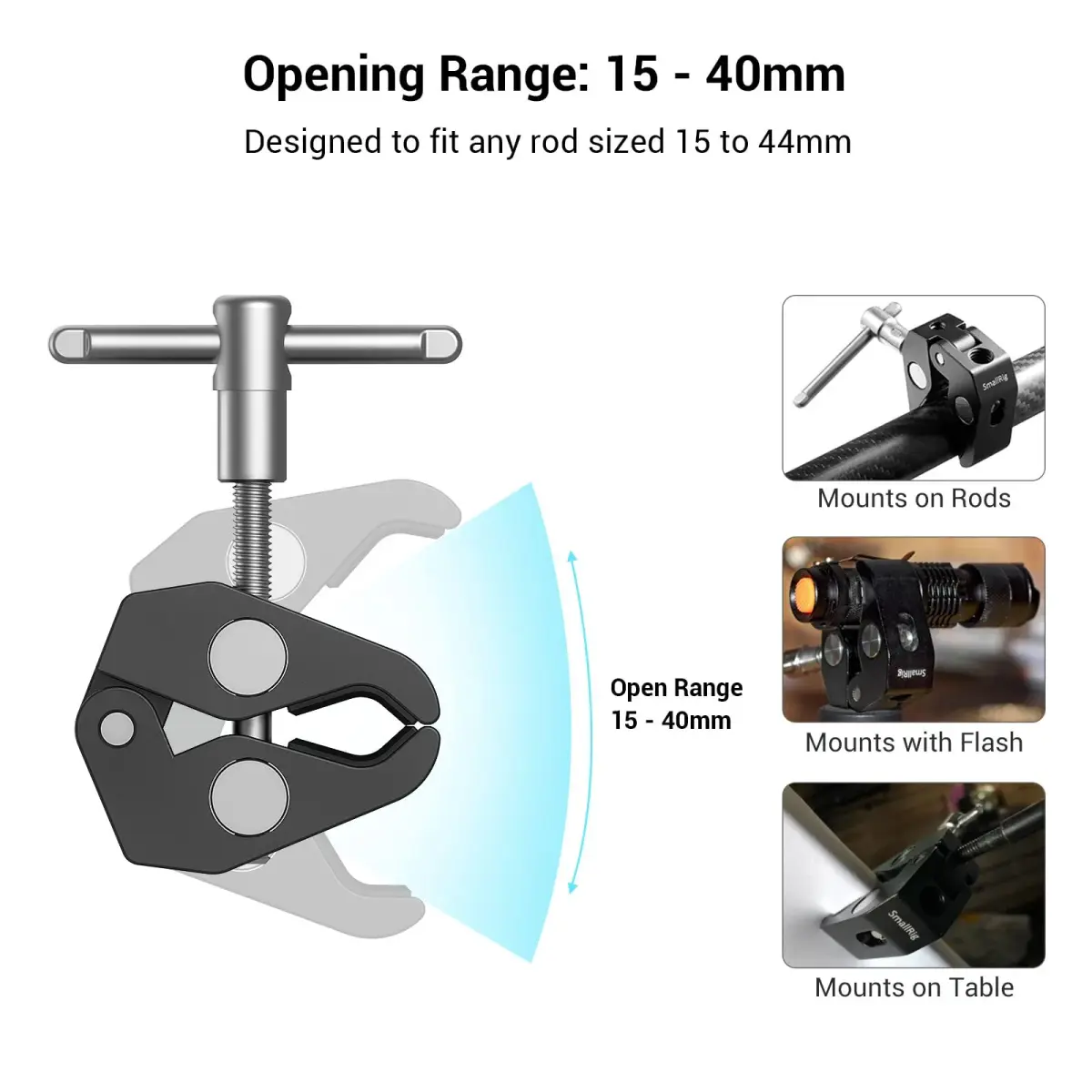 SMALLRIG Super Clamp with Articulating Magic Arm 13.9 cm (5.5") | Mounts Cameras, Lights, Monitors - view 5