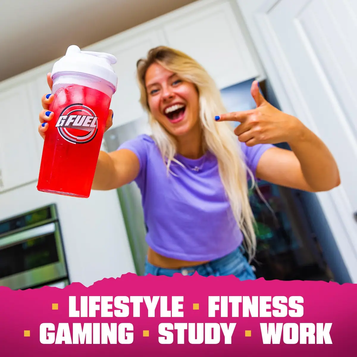 G Fuel Hype Sauce 2.0 Energy Drink Powder | Sugar Free Raspberry Lemonade, 8.7oz - view 6