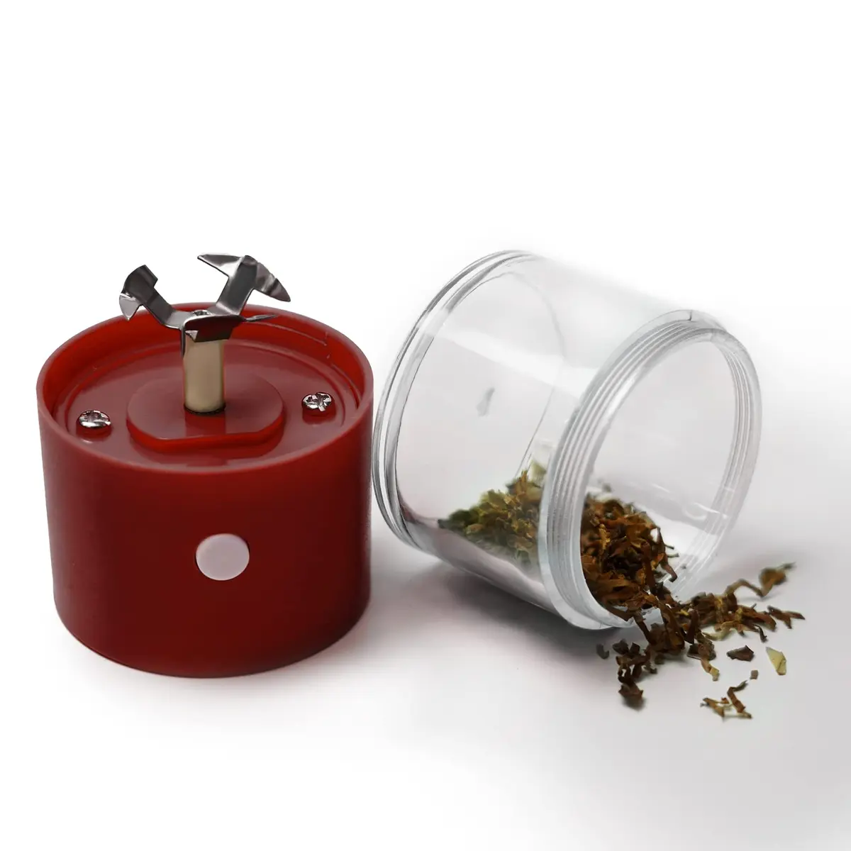 G Ganen Electrical Metal Aluminum Herb Tobacco Grinder 12.7 cm (5") Red | Fast Metal Sharp Spin Teeth - view 6