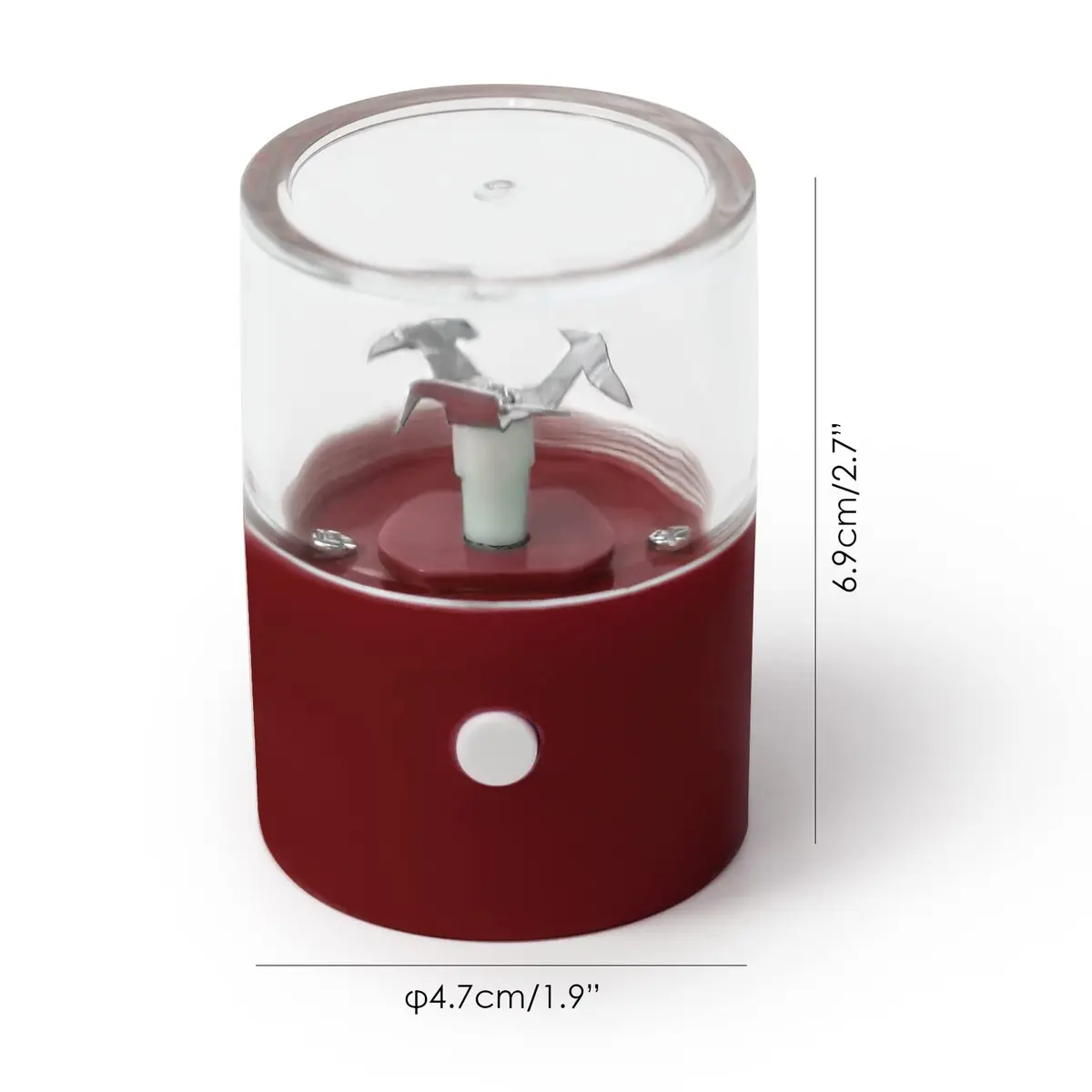 G Ganen Electrical Metal Aluminum Herb Tobacco Grinder 12.7 cm (5") Red | Fast Metal Sharp Spin Teeth - view 2