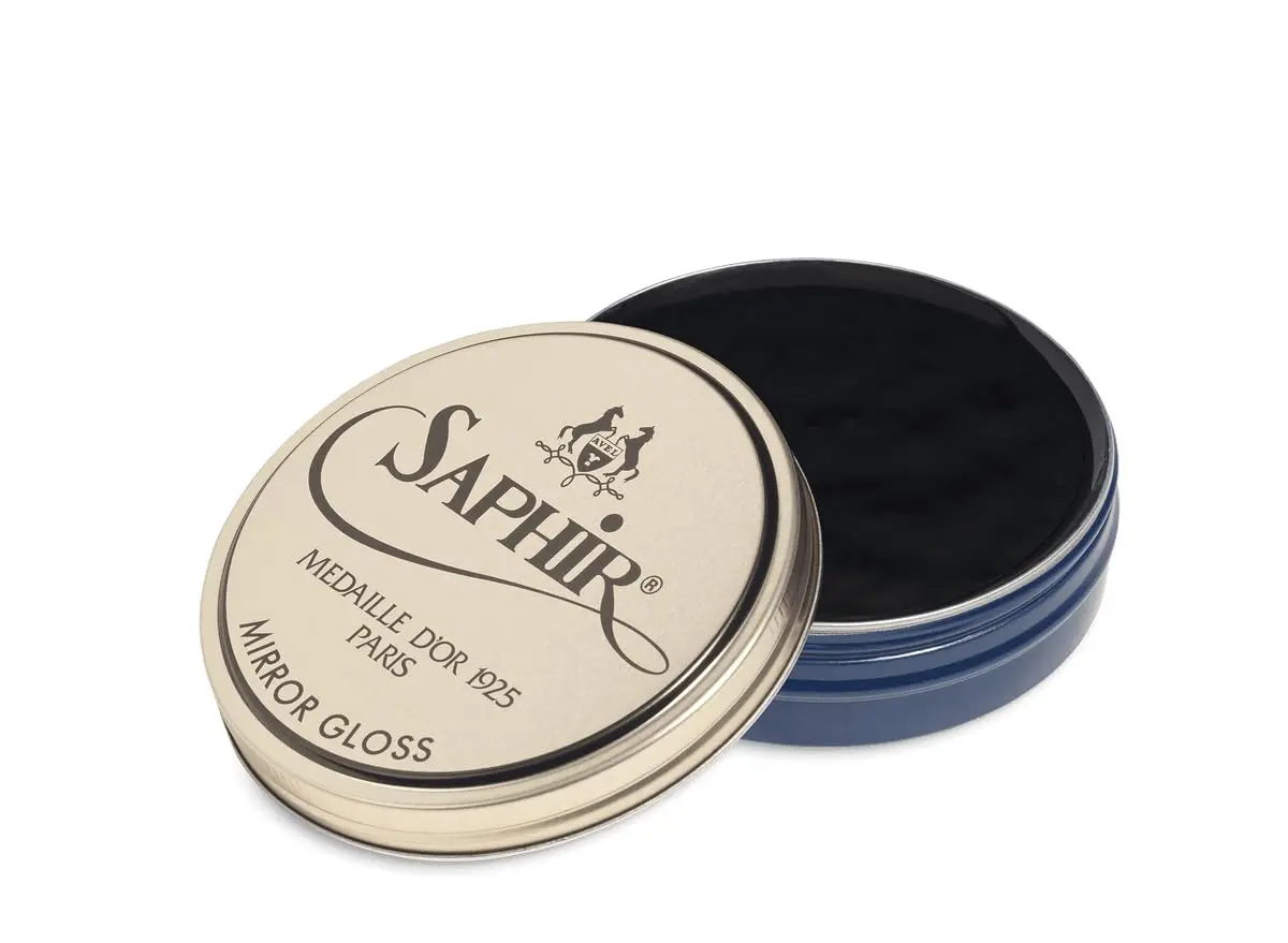SAPHIR Medaille d’Or Mirror Gloss - Natural Wax Polish for Leather Shoes & Boots - Navy Blue | Mirror shine finish with natural ingredients - main product image