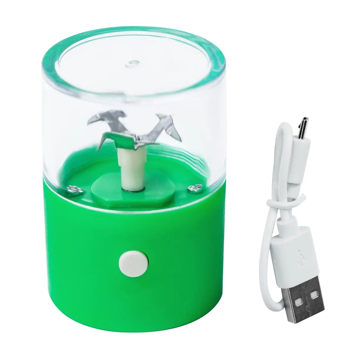 G Ganen Electrical Metal Aluminum Herb Tobacco Grinder 4 cm (1.6'') x 14.5 cm (5.7'') Green | Automatic Spice Crusher - main product image