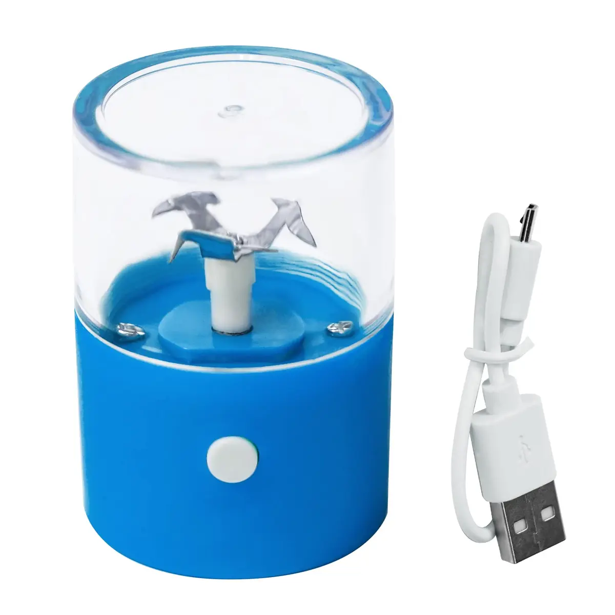 G Ganen Electric Herb Grinder 4 cm (1.6'') x 15 cm (5.7'') Blue | Fast Metal Spin Teeth - main product image