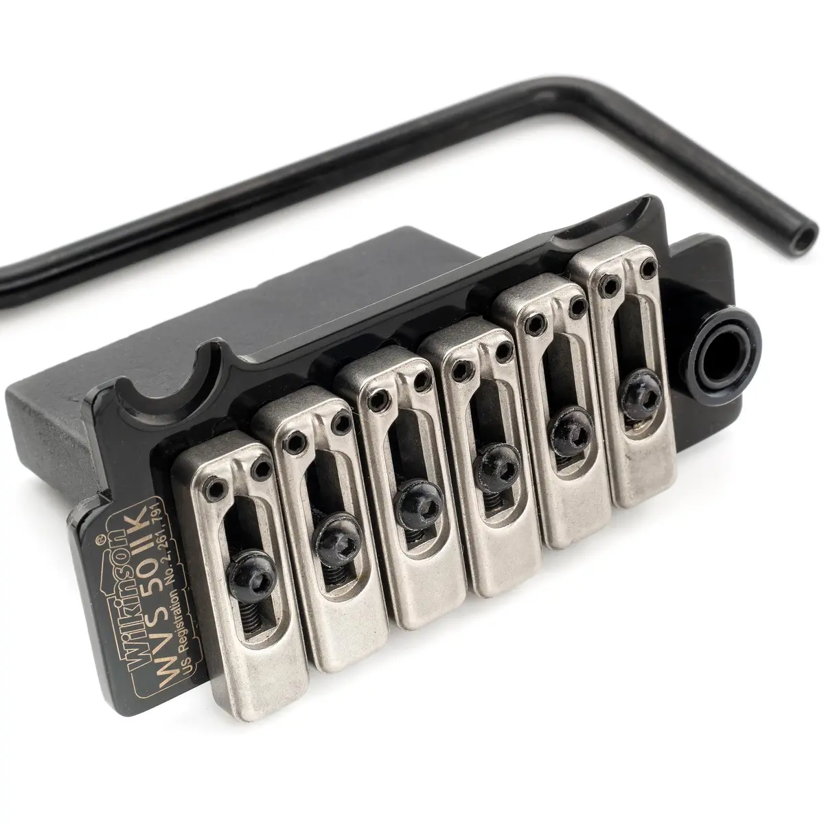 Musiclily Wilkinson WVS50IIK 52.5mm 2-Point Electric Guitar Tremolo Bridge, Black | Precision Steel Saddles & Full Assembly - view 5