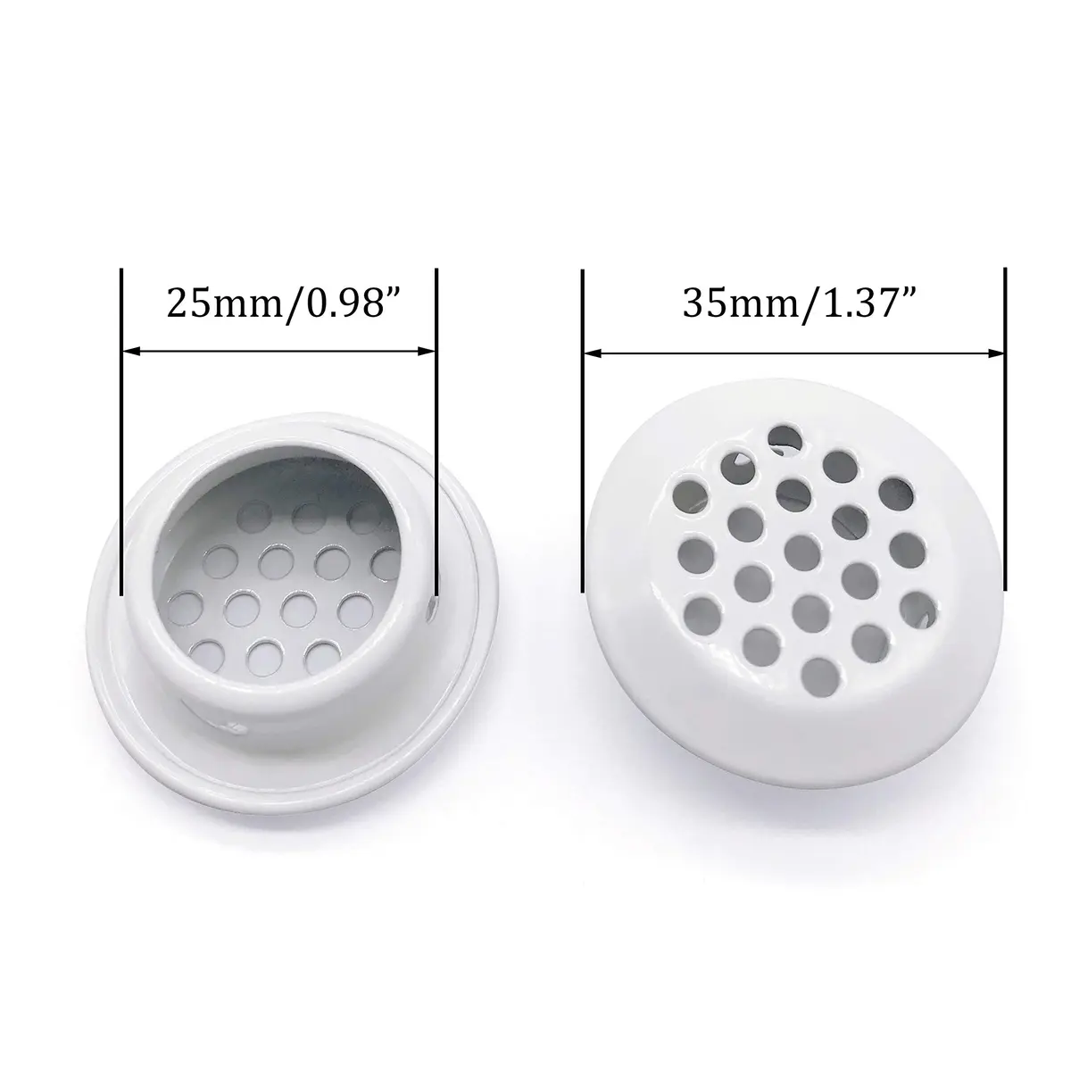NACX 20Pcs Stainless Steel Circular Soffit Vent 25mm | Dustproof & Corrosion-Resistant Ventilation for Cabinets & Wardrobes - view 2