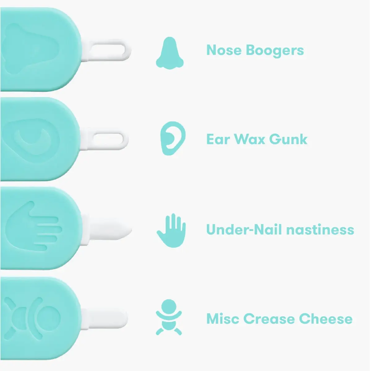 Frida Baby 3-in-1 Nose, Nail + Ear Picker for Baby Grooming | Safe Silicone Tips & Storage Case - view 3
