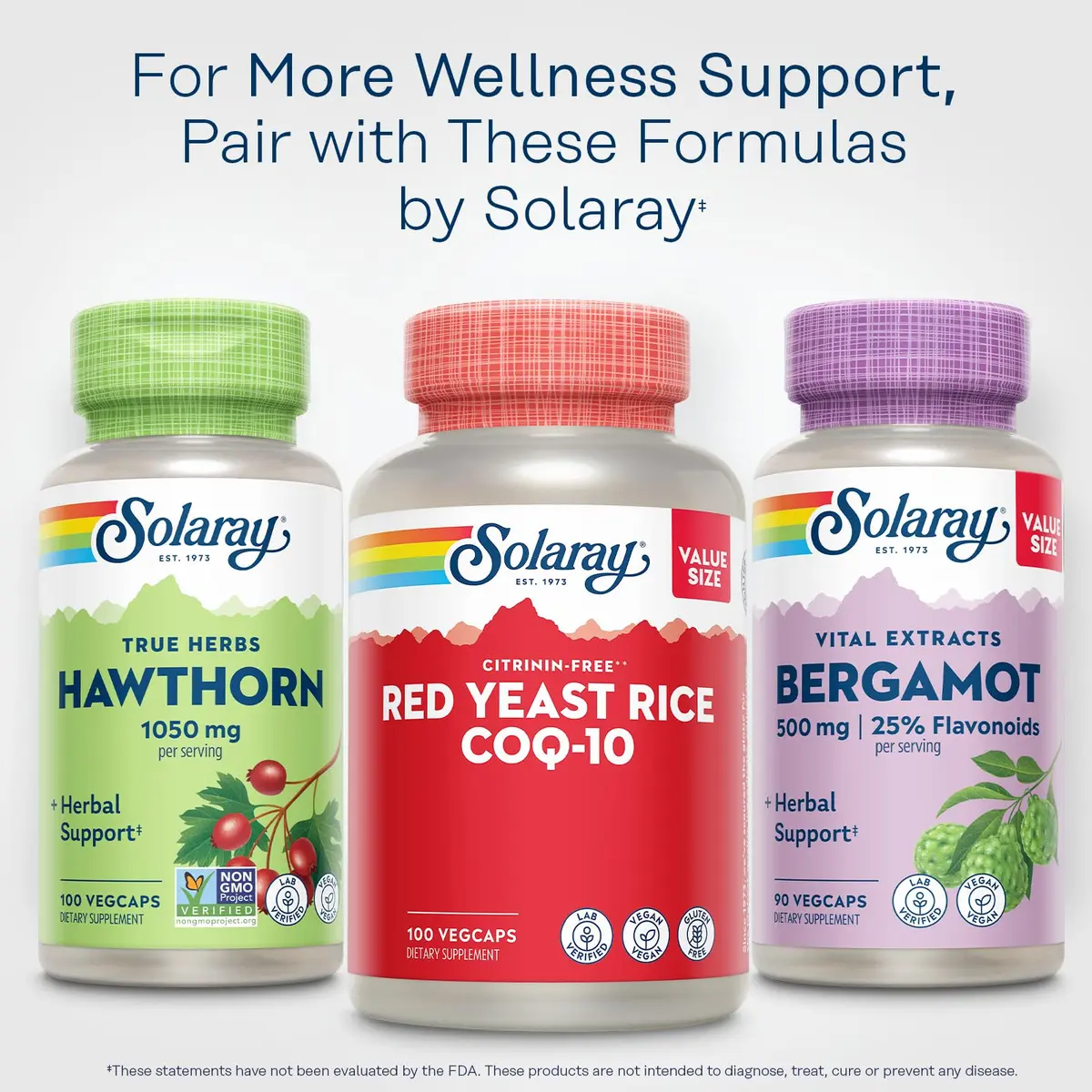 SOLARAY Red Yeast Rice with CoQ10 & Niacin (Vitamin B3) 100 VegCaps | Supports Heart & Circulatory Health - view 6