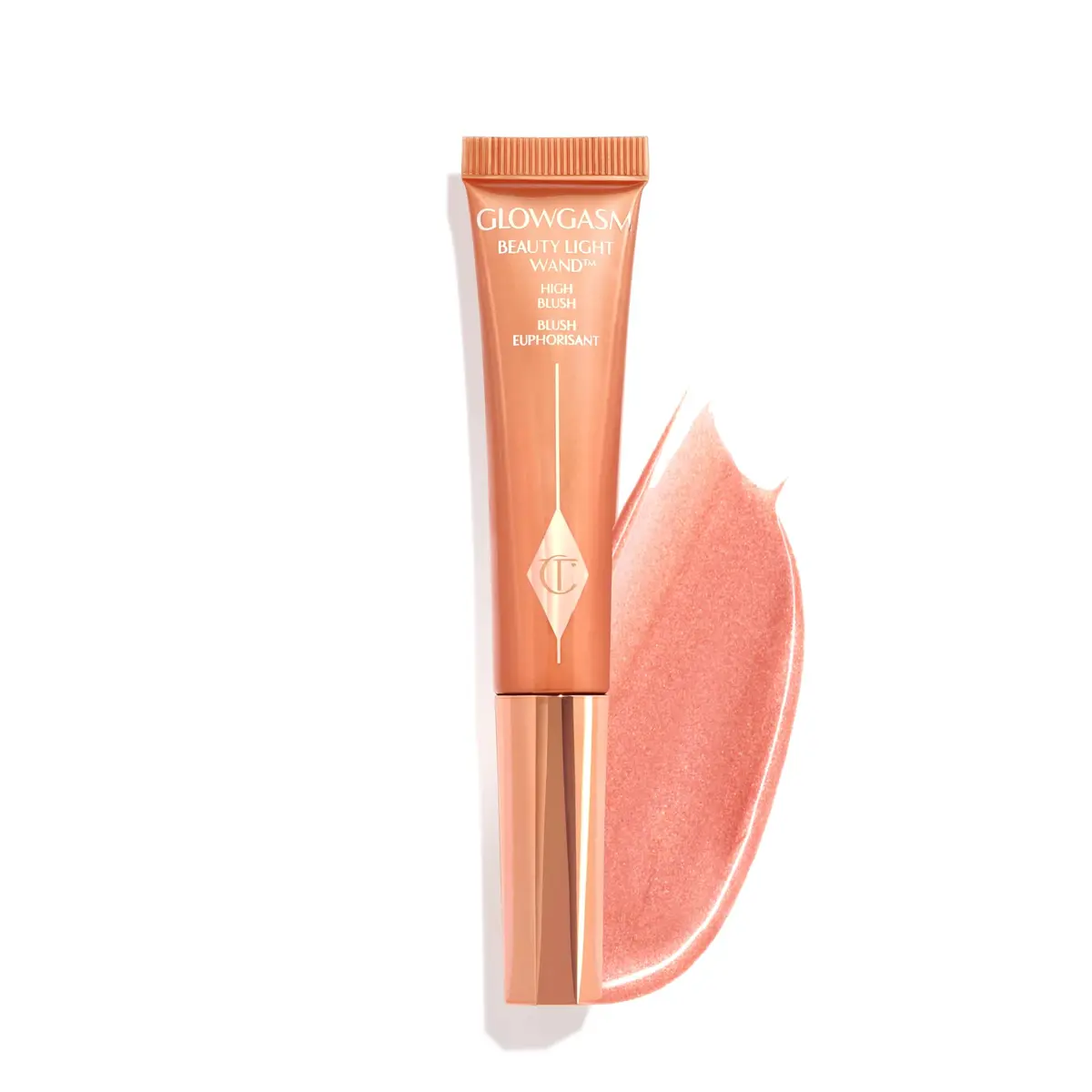 Charlotte Tilbury Beauty Light Wand - Liquid Highlighter Makeup 0.4 Fl Oz | Glowing, Buildable, Peachgasm - main product image