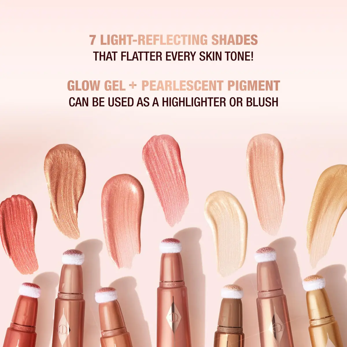 Charlotte Tilbury Beauty Light Wand - Liquid Highlighter Makeup 0.4 Fl Oz | Glowing, Buildable, Peachgasm - view 7
