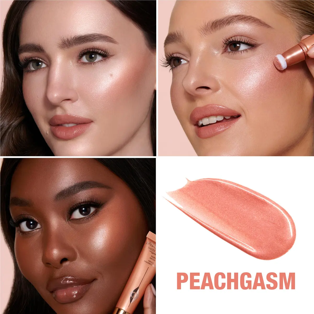 Charlotte Tilbury Beauty Light Wand - Liquid Highlighter Makeup 0.4 Fl Oz | Glowing, Buildable, Peachgasm - view 2