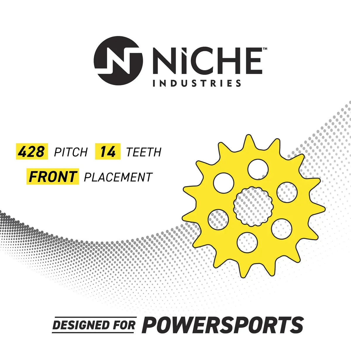 NICHE Drive Sprocket Chain Combo for Honda XR100R CRF100F 14T Front 50T Rear 428HZ 118 Links | Durable Steel Drive Kit - view 6