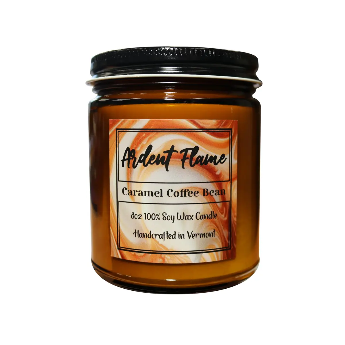 Ardent Flame Caramel Coffee Bean Candle | 8 oz | Highly Scented Soy Wax Home Decor - main product image