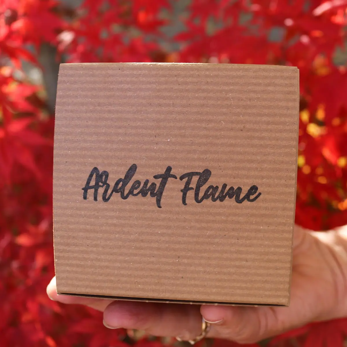 Ardent Flame Caramel Coffee Bean Candle | 8 oz | Highly Scented Soy Wax Home Decor - view 2
