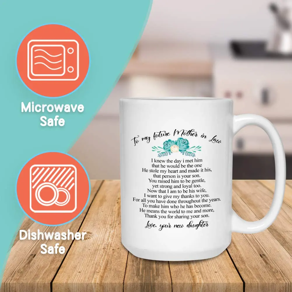 Bubble Hugs Mother In Law Mug 15 oz White | Wedding & Mother’s Day Gift - view 2