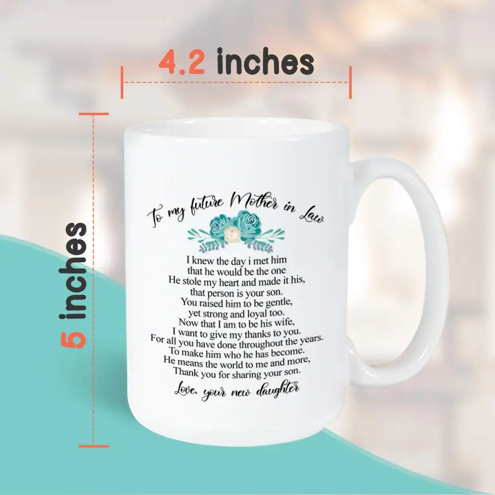 Bubble Hugs Mother In Law Mug 15 oz White | Wedding & Mother’s Day Gift - view 4