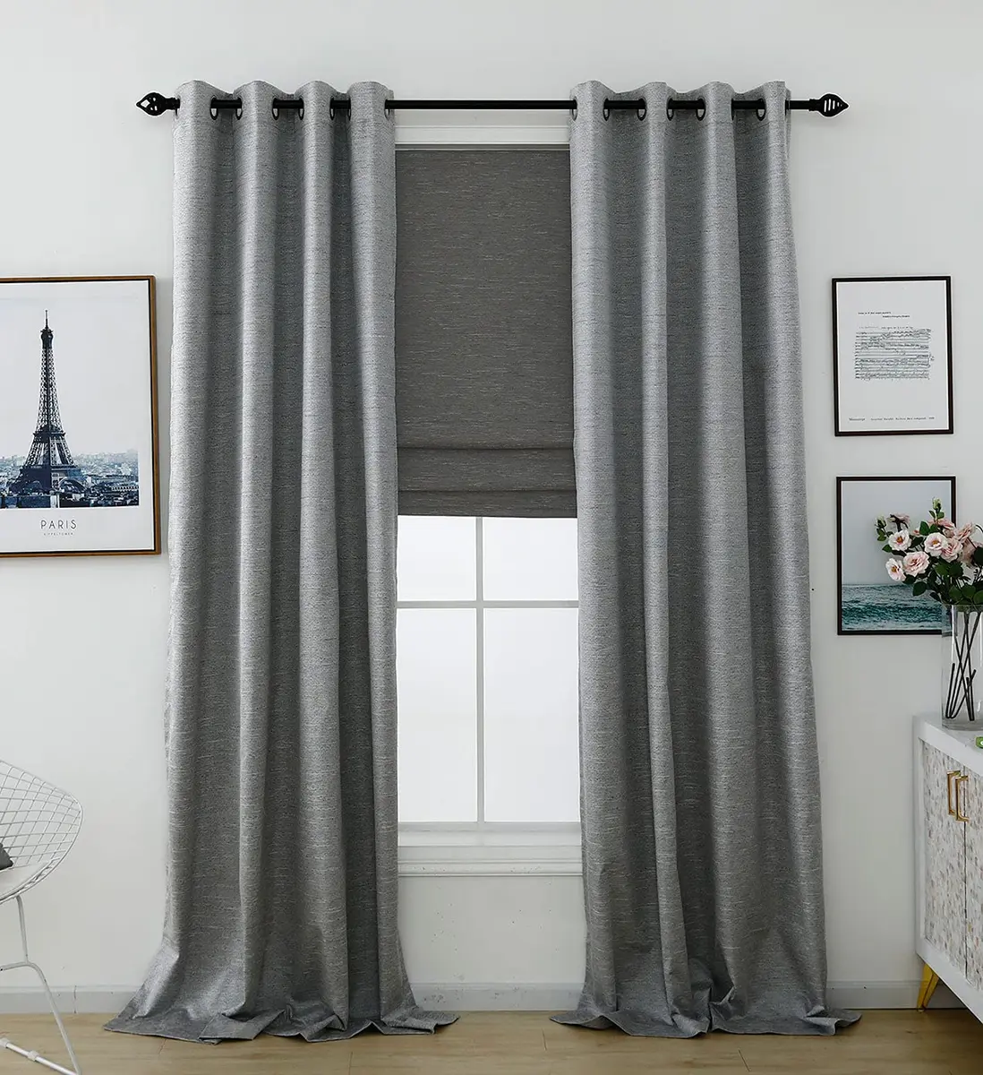 Everyday Celebration Roman Shades 23" W x 64" H | Room Darkening Cordless Window Treatment - view 7
