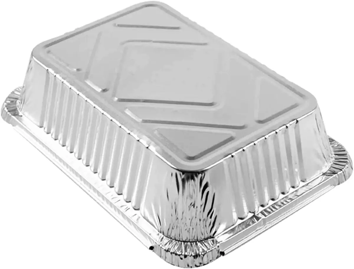 Tiger Chef Aluminum Pans Takeout Containers - Oblong Heavy Duty Foil Baking Pan - Quarter Size 8.4x5.9 inches | Durable, Eco-Friendly Food Storage (70-120 chars) - view 2
