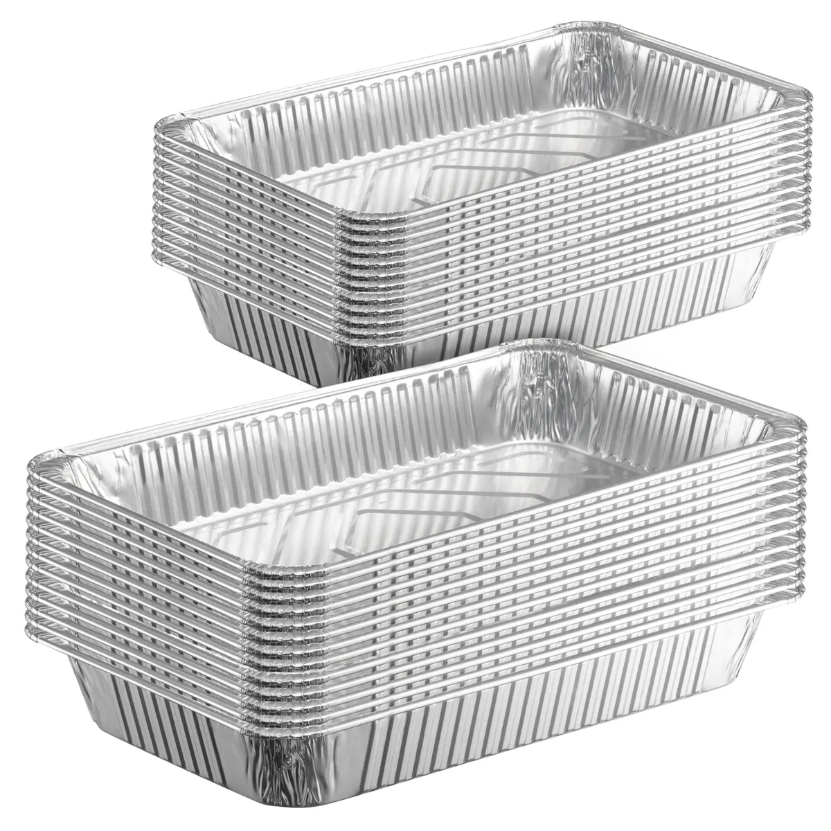 Tiger Chef Full-Size Deep Aluminum Foil Pans 21x13 | Heavy-Duty Disposable Roasting Trays - view 3