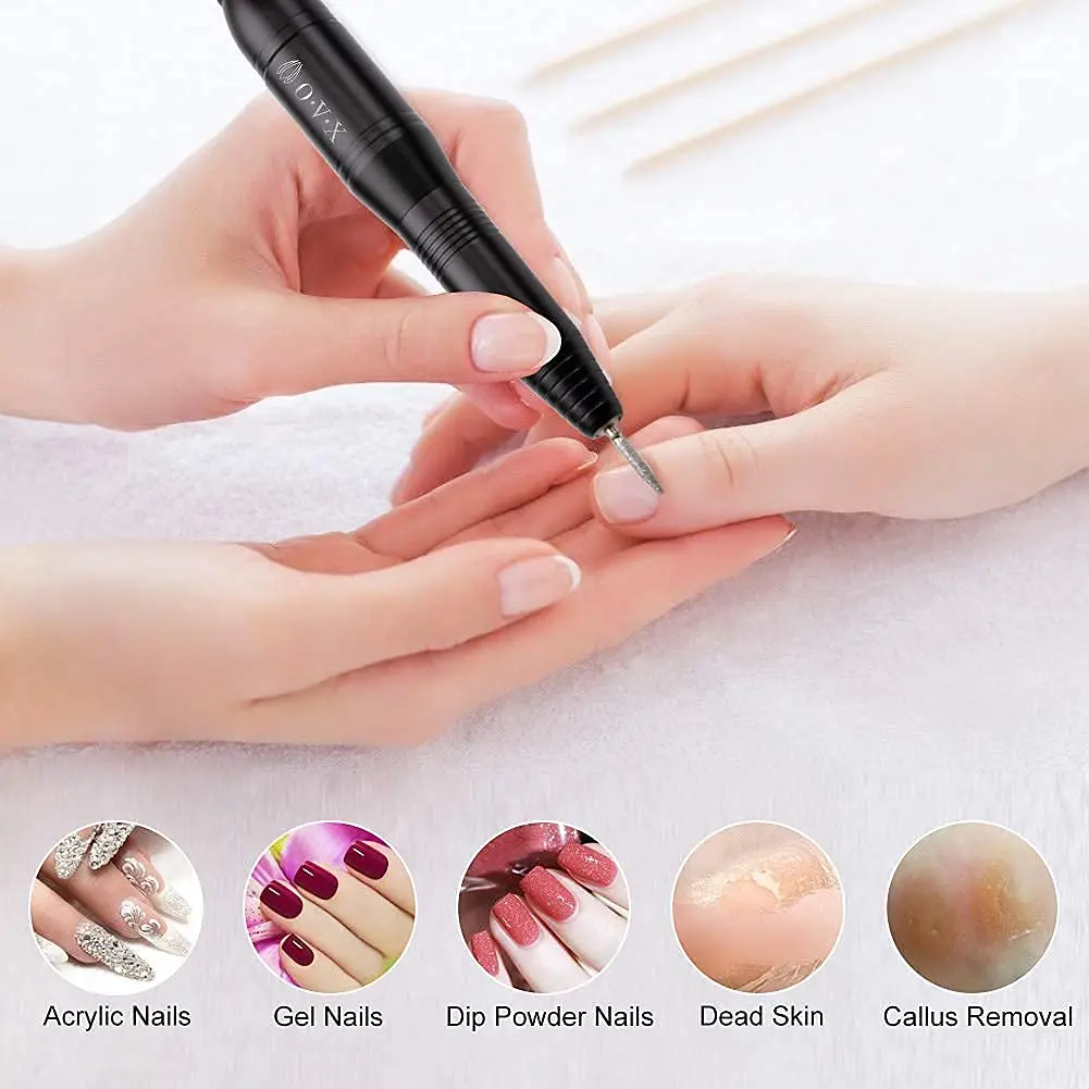 OVX Portable Electric Nail Drill Machine 20,000 RPM | Compact USB Manicure Pedicure Tool for Acrylic Nails & Gel Polishing - view 4