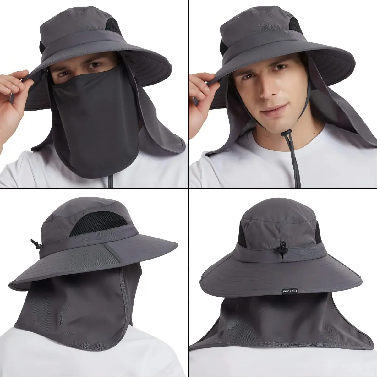 EINSKEY Wide Brim Sun Bucket Hat Waterproof UPF 50+ | Unisex Outdoor Sun Protection (70-120 chars) - view 8