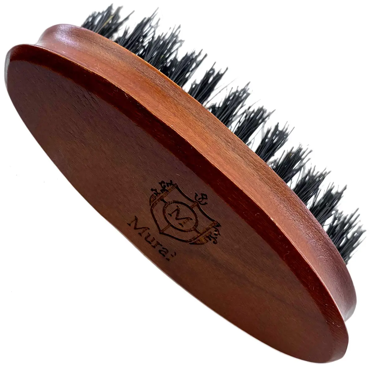 Murai by Giorgio Firm Boar Bristle Beard Brush - Pocket Oval Travel Brush for Men's Skin Care and Grooming (3.32" x 1.2" x 1.32") - view 4