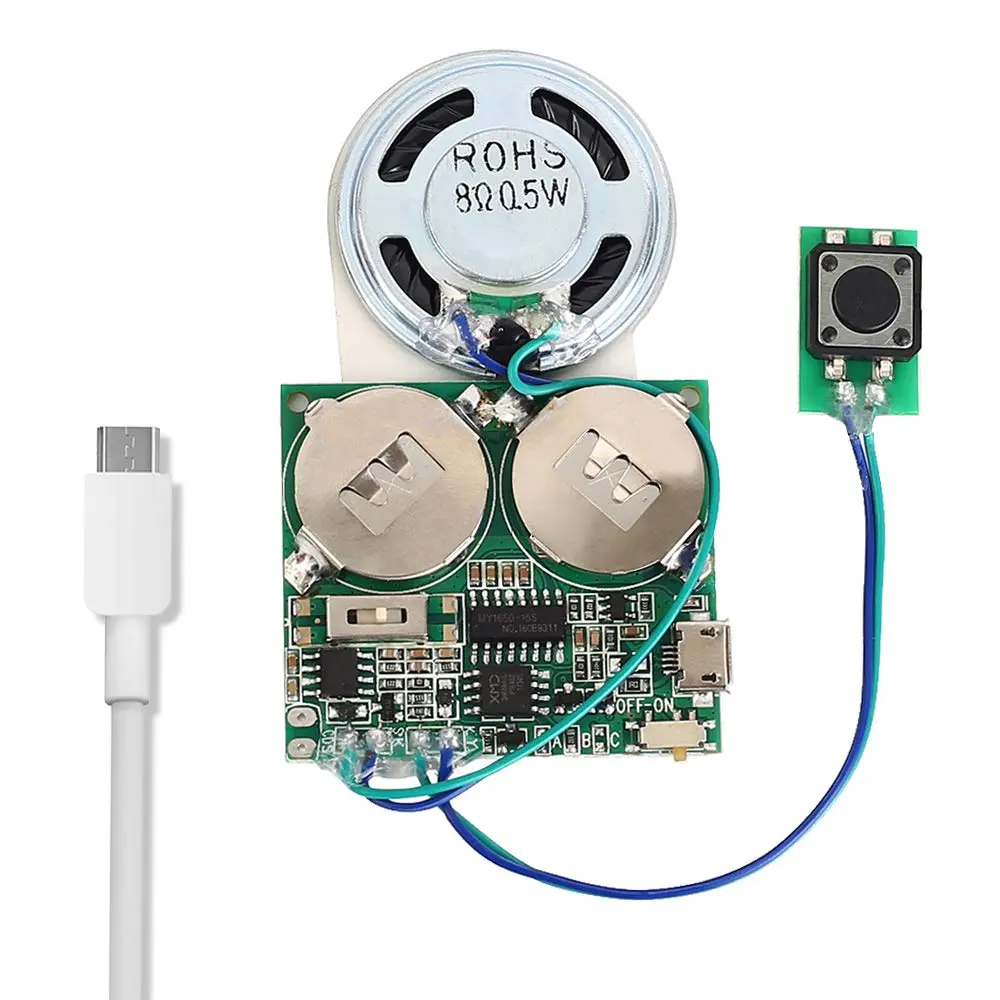 IS Recordable Sound Module 8M USB Programmable Sound Chip with Speaker | DIY Greeting Card & Electronics Project - main product image
