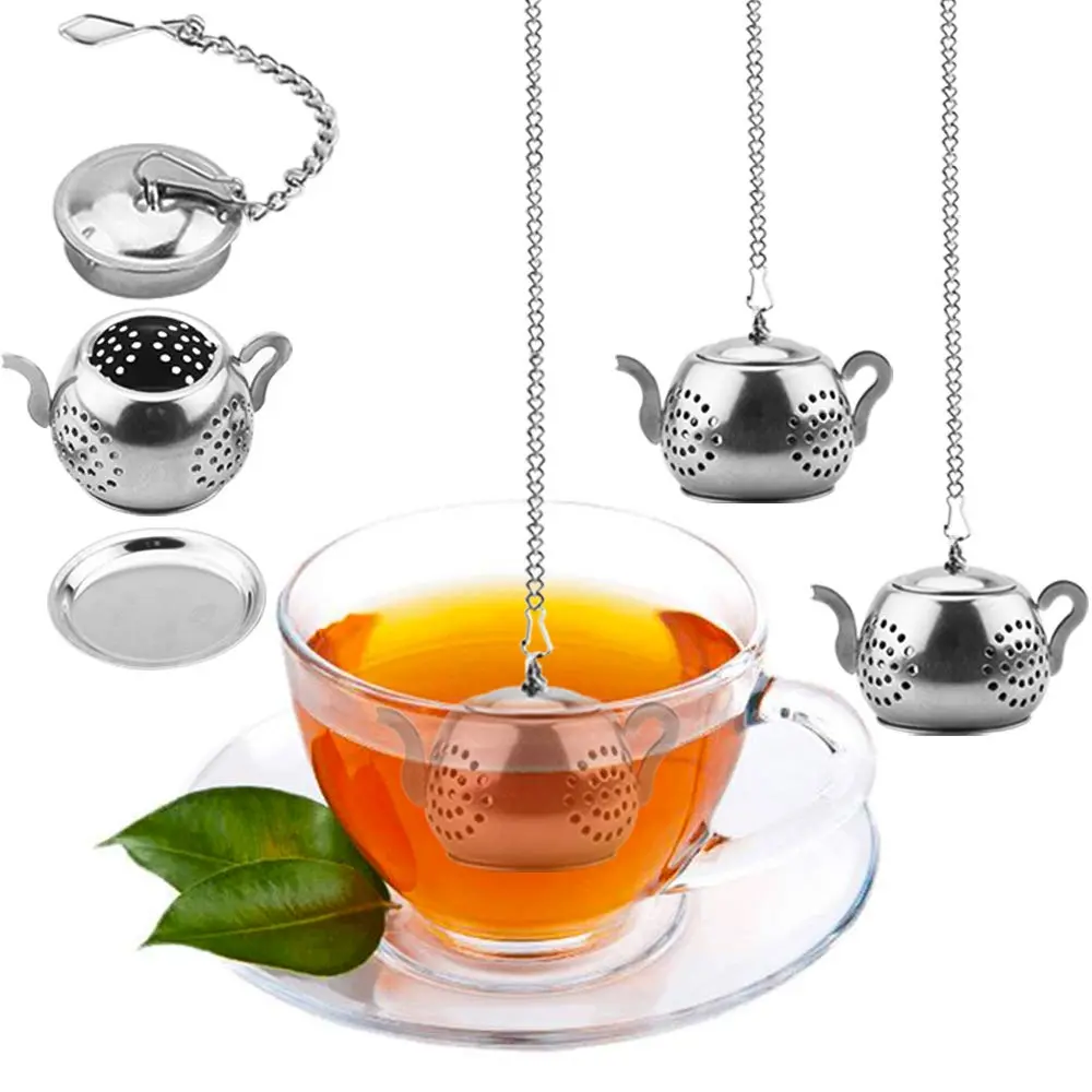 Cyimi Loose Leaf Tea Infuser 4PCS Stainless Steel Small Tea Filter for Mug & Teapot - main product image