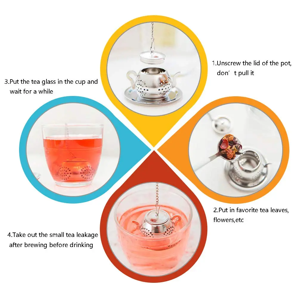 Cyimi Loose Leaf Tea Infuser 4PCS Stainless Steel Small Tea Filter for Mug & Teapot - view 7