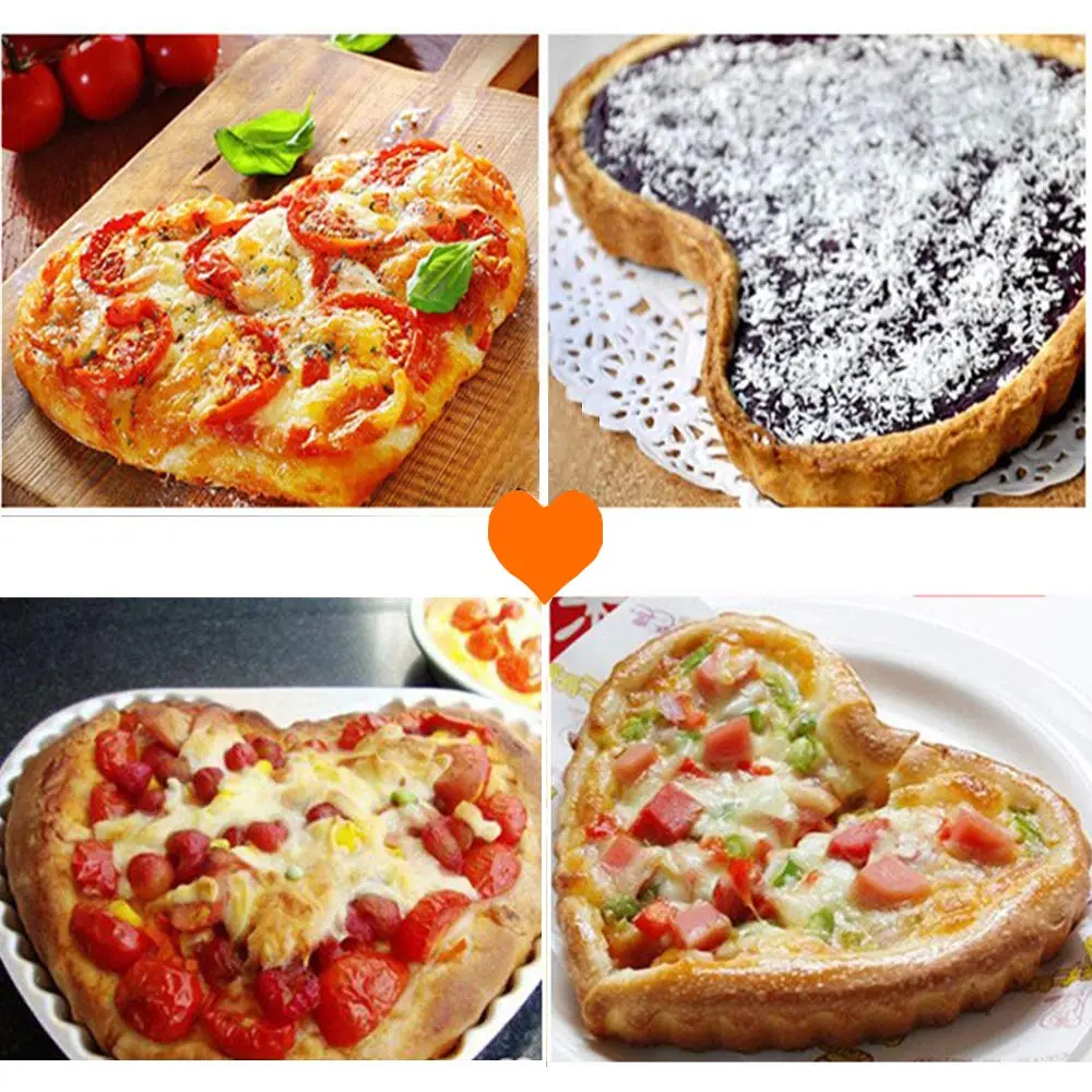 Cyimi Mini Tart Pan Set of 6 Heart-shaped Quiche Pan 10 cm (4 Inch) | Non-Stick Removable Bottom for Pies, Cakes, Baking - view 6