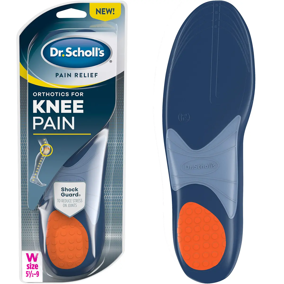 Dr. Scholl's Knee Pain Relief Orthotics for Women's 5.5-9 | Immediate & All-Day Pain Relief with Shock Guard - main product image