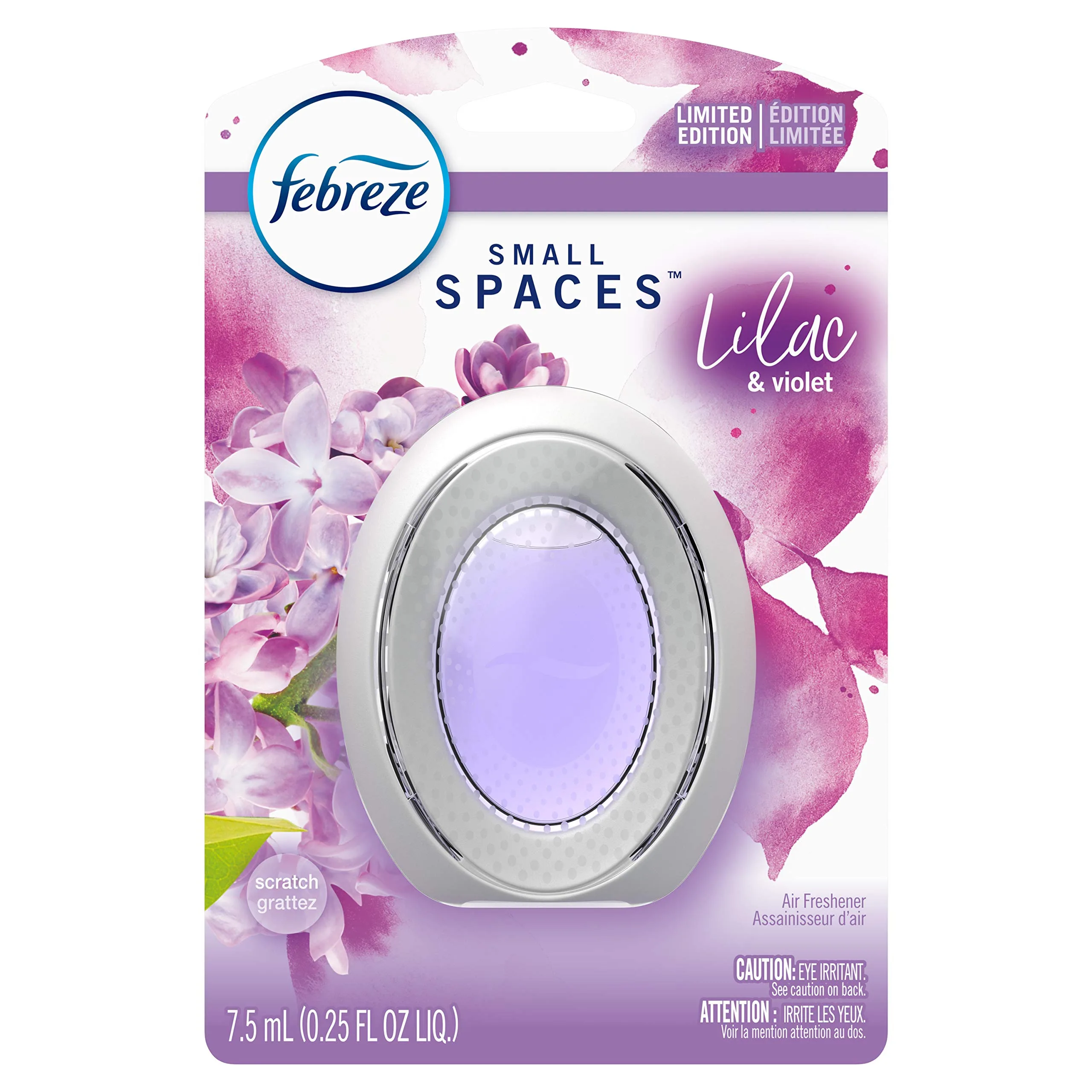 Febreze Small Spaces Air Freshener Lilac & Violet Limited Edition 0.25 fl oz | Odor Control for Small Rooms - main product image