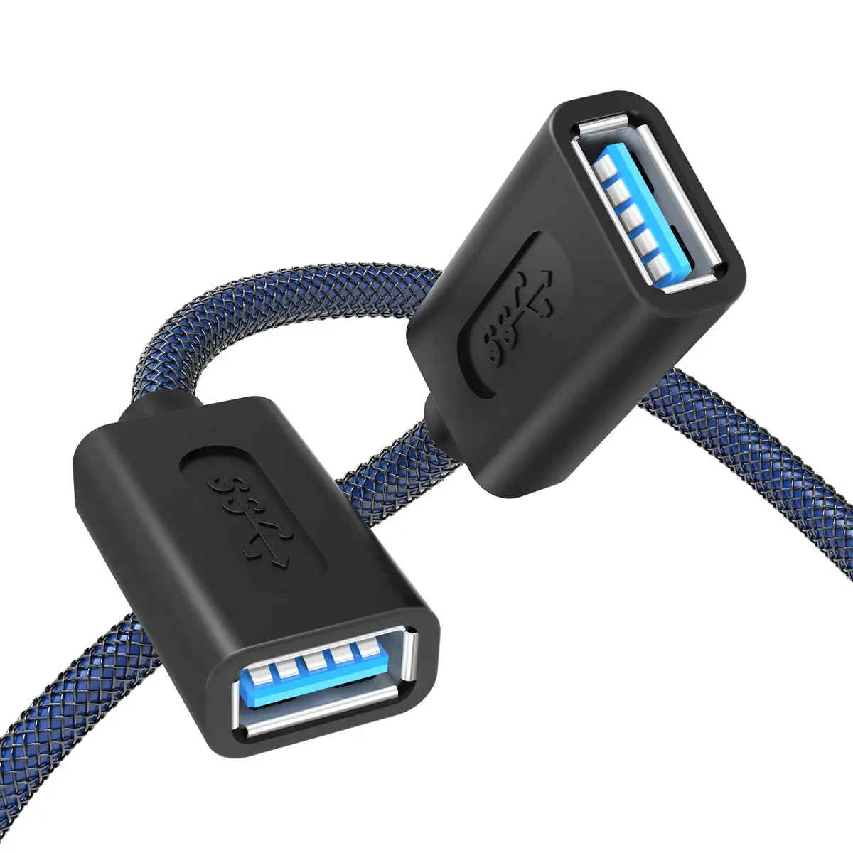 ANDTOBO USB 3.0 Female to Female Extension Cable 3.3Ft Navy | SuperSpeed Data Transfer - main product image