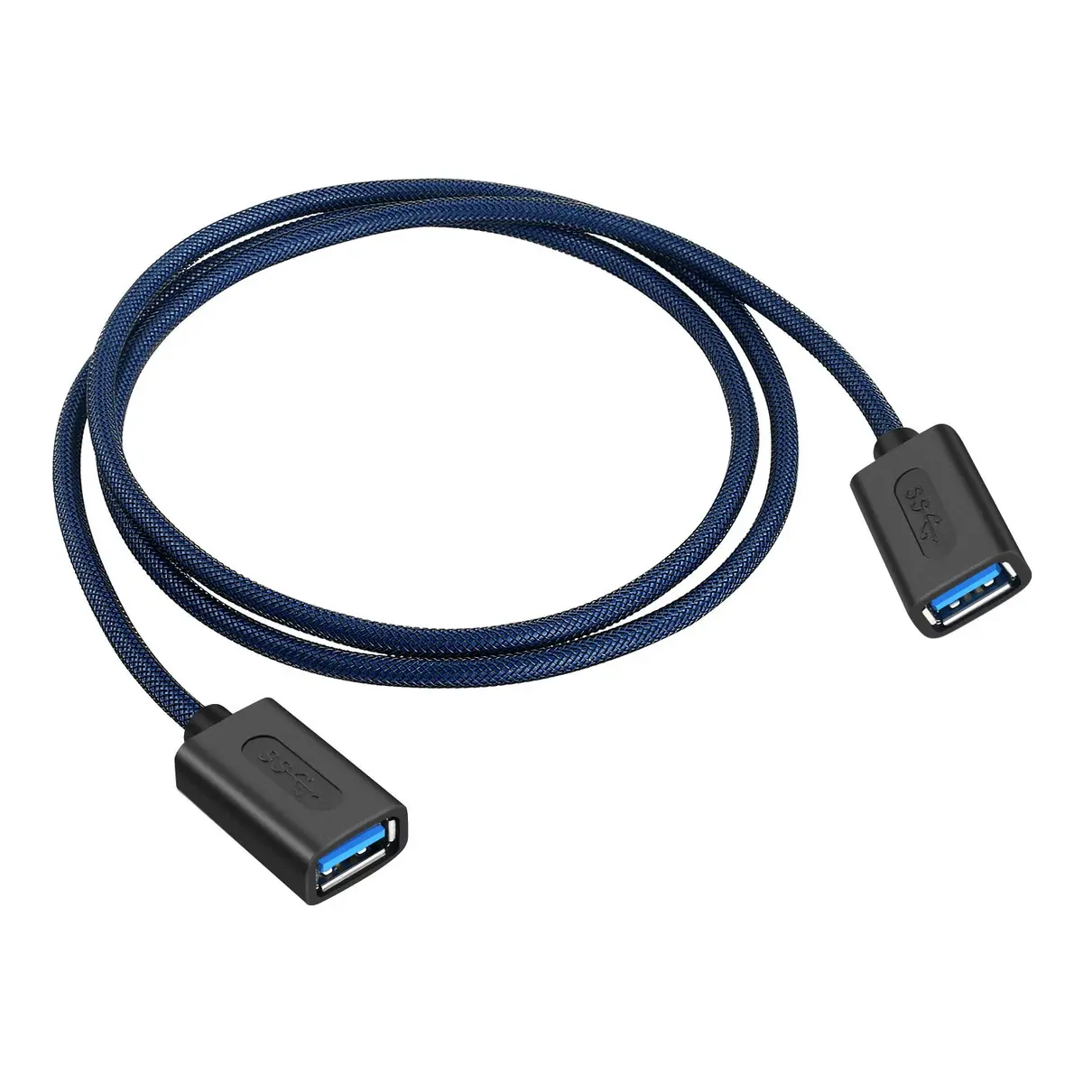 ANDTOBO USB 3.0 Female to Female Extension Cable 3.3Ft Navy | SuperSpeed Data Transfer - view 6