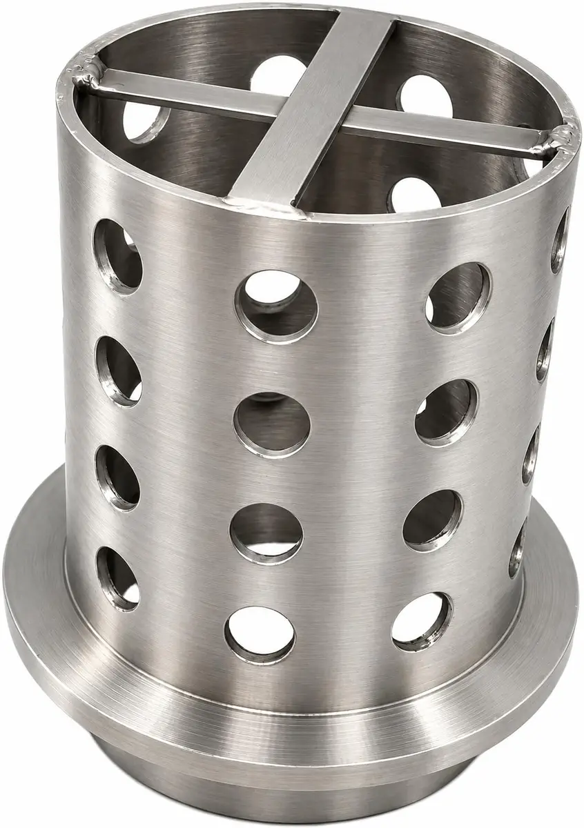 Rosenthal Collection Perforated Stainless Steel Casting Flask 7.6cm x 10.2cm | Precision Vacuum Jewelry Casting Tool - main product image